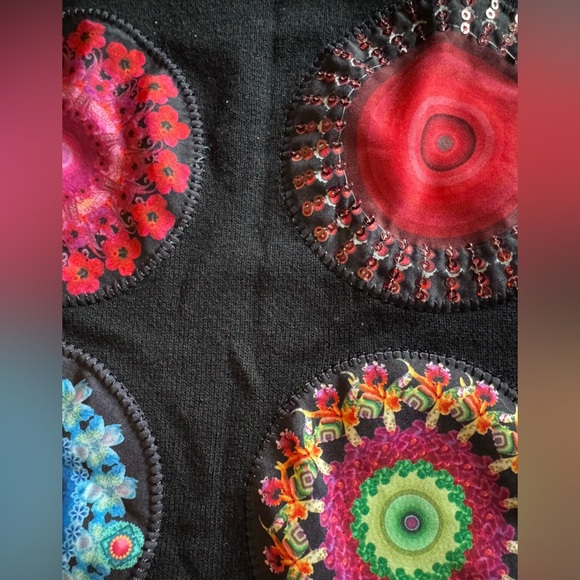 Desigual black dress with design Sz. Med - Picture 9 of 10